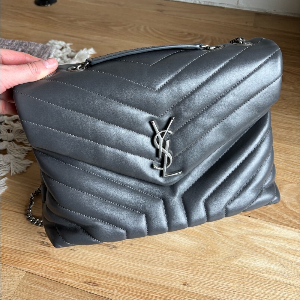 RARE COLOR Saint Laurent Quilted Monogram Medium LouLou